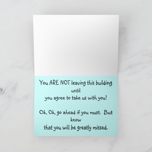 Hilarious Kaart van de pensionering... van de gang (Binnen)