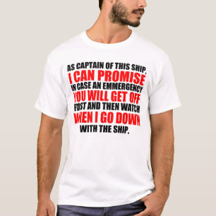 Hilarious Kapitein Motto T-shirt