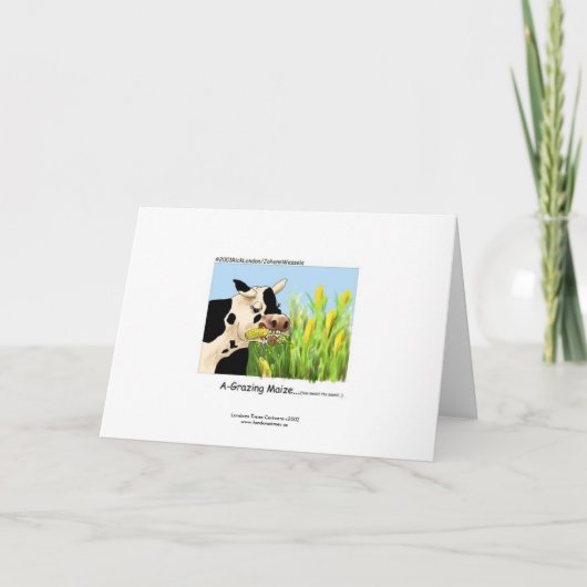 Hilarious Koe Wenskaart Kaart (Voorkant)