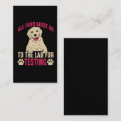 Hilarious Labrador Dog Owner Lab Paw Pet Gift Visitekaartje (Voorkant / Achterkant)