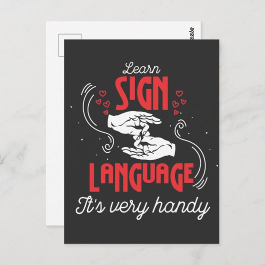 Hilarious Learn American Sign Language Humor Briefkaart (Voorkant / Achterkant)