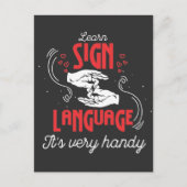Hilarious Learn American Sign Language Humor Briefkaart (Voorkant)