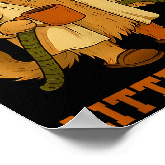 Hilarious Litter’s Full Funny Coffee Cat Lovers Ch Poster (Hoek)