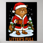Hilarious Litter’s Full Funny Coffee Cat Lovers Ch Poster (Voorkant)