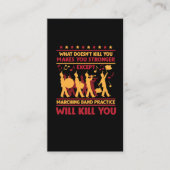 Hilarious Marching Band Sarcasm Trumpet Drum Music Visitekaartje (Voorkant)