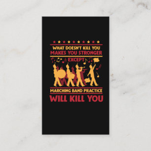 Hilarious Marching Band Sarcasm Trumpet Drum Music Visitekaartje