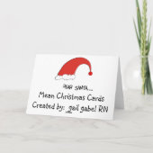 Hilarious Mean en Quirky kerstKaarten Feestdagen Kaart (Achterkant)