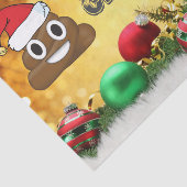 Hilarious Merry kerst Emoji poop Tissuepapier (Detail)