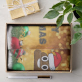 Hilarious Merry kerst Emoji poop Tissuepapier (Geschenk)