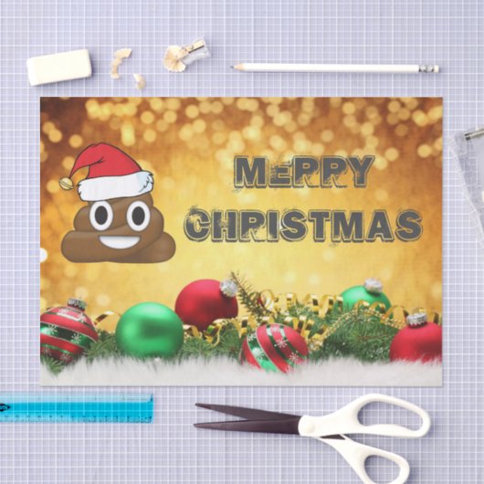 Hilarious Merry kerst Emoji poop Tissuepapier (Craft)