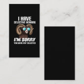 Hilarious Mouflon Sarcasm Sunbril Rude Humor Visitekaartje (Voorkant / Achterkant)