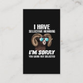 Hilarious Mouflon Sarcasm Sunbril Rude Humor Visitekaartje (Voorkant)