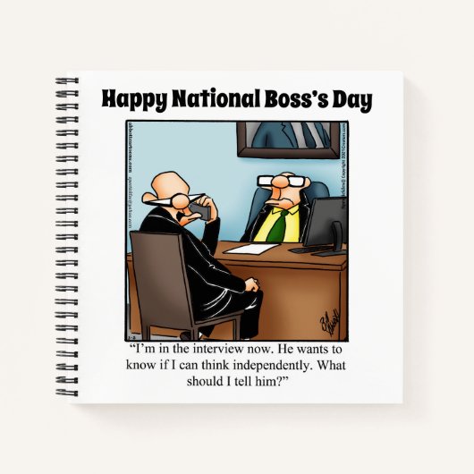 Hilarious National Boss Day Spiral Notitieboek (Voorkant)