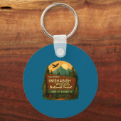 Hilarious National Quotes Woods Forest Iwishabish  Sleutelhanger (Voorkant)