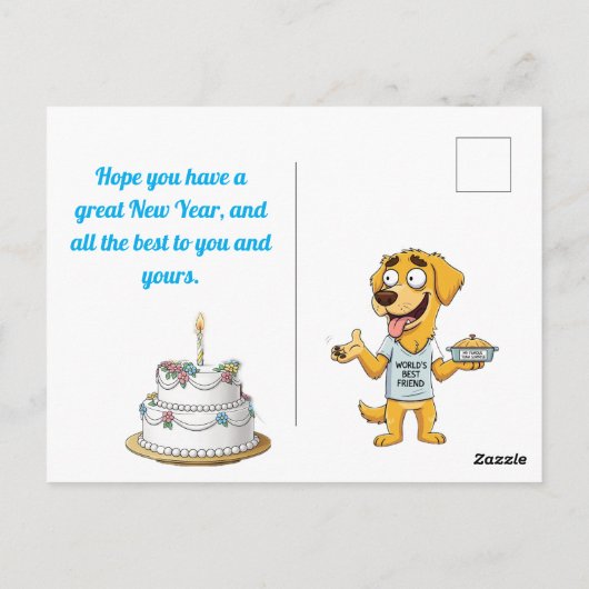 Hilarious New Year's Card Briefkaart (Achterkant)