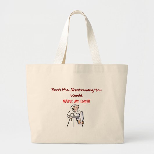 Hilarious Nurse Gifts Grote Tote Bag (Voorkant)
