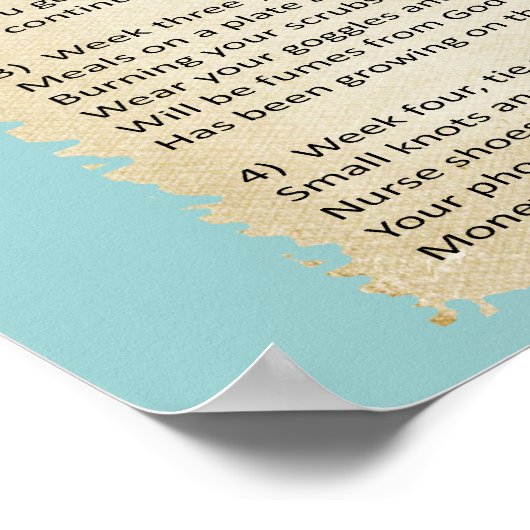 Hilarious "Nurse Retirement Rules" Poster 12x12" (Hoek)