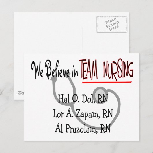 Hilarious Nurse T-Shirts en Gifts Briefkaart (Voorkant / Achterkant)