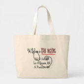 Hilarious Nurse T-Shirts en Gifts Grote Tote Bag (Voorkant)