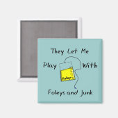 Hilarious Nursing Student Gifts "Foleys and Junk" Magneet (Voorkant / Achterkant)
