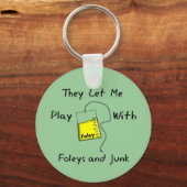 Hilarious Nursing Student Gifts "Foleys and Junk" Sleutelhanger (Voorkant)