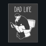 Hilarious Pap Life Fathers Day Toilet Lazy Dad Briefkaart<br><div class="desc">Hilarious papa Life Fathers Day Toilet Lazy Dad. Een grappige cadeautje voor een man en familievader die graag op het toilet zit.</div>