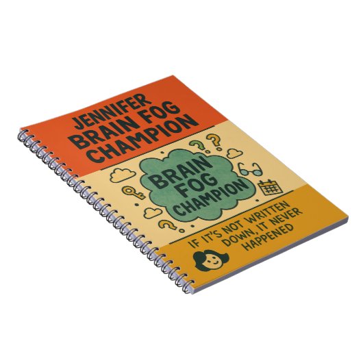 Hilarious Perimenopause Brain Fog Champion Notitieboek (Rechterzijde)