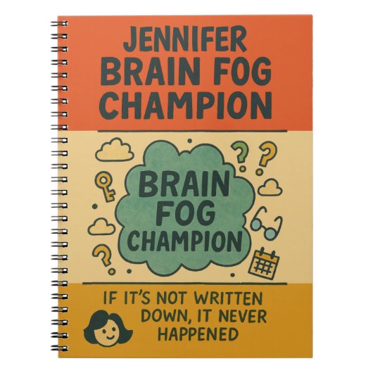 Hilarious Perimenopause Brain Fog Champion Notitieboek (Voorkant)