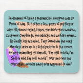 Hilarious Pharmacist Mousepad "Babbling" Muismat (Voorkant)