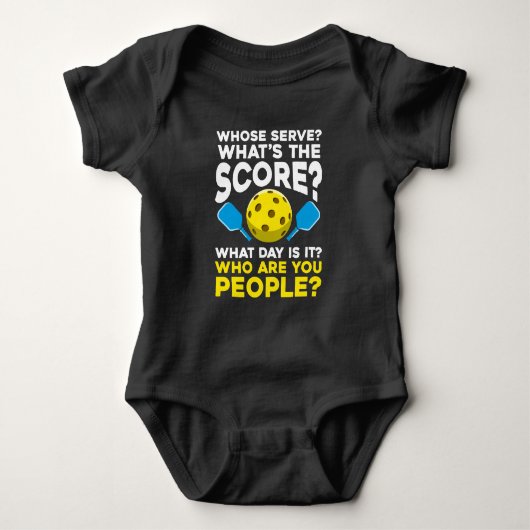 Hilarious Pickleball Quote Humoureuze Sport Athlet Romper (Voorkant)