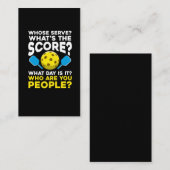 Hilarious Pickleball Quote Humoureuze Sport Athlet Visitekaartje (Voorkant / Achterkant)