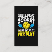 Hilarious Pickleball Quote Humoureuze Sport Athlet Visitekaartje (Voorkant)