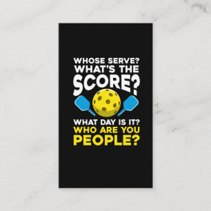Hilarious Pickleball Quote Humoureuze Sport Athlet Visitekaartje