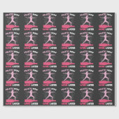 Hilarious Pilates Athlete Gift Wine Drink vrouw Cadeaupapier (Vlak)