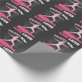 Hilarious Pilates Athlete Gift Wine Drink vrouw Cadeaupapier (Hoek)