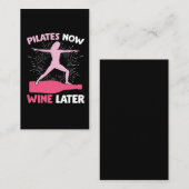 Hilarious Pilates Athlete Gift Wine Drink vrouw Visitekaartje (Voorkant / Achterkant)