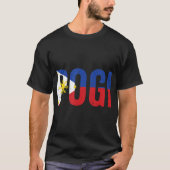 Hilarious Pogi Statement in Philippine Flag Design T-shirt (Voorkant)