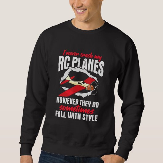Hilarious RC Plane Propeller Meme voor een luchtva Trui (Voorkant)