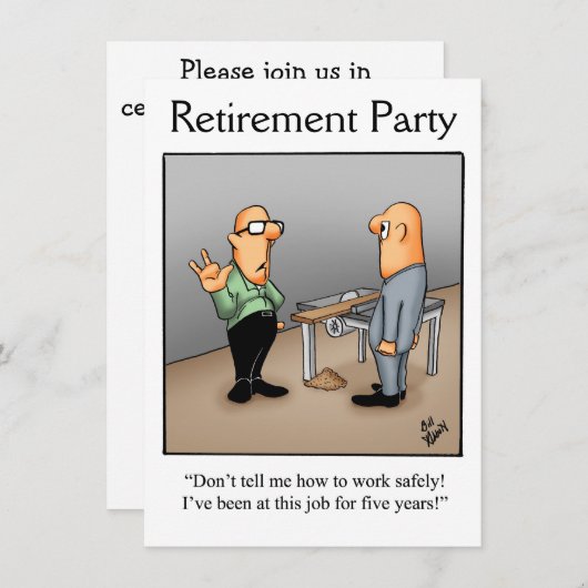 Hilarious Retirement Party Uitnodigingen (Voorkant / Achterkant)