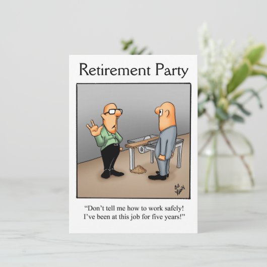 Hilarious Retirement Party Uitnodigingen (Staand voorkant)