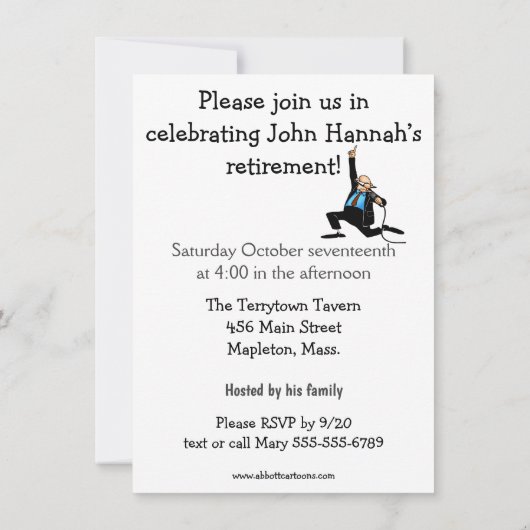 Hilarious Retirement Party Uitnodigingen (Achterkant)