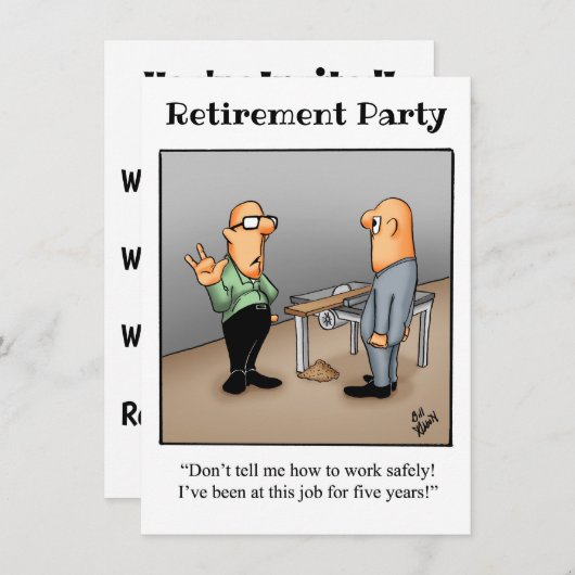 Hilarious Retirement Party Uitnodigingen (Voorkant / Achterkant)