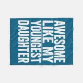 Hilarious s Day Like Daughter Youngest Mother Fath Fleece Deken (Voorkant (Horizontaal))