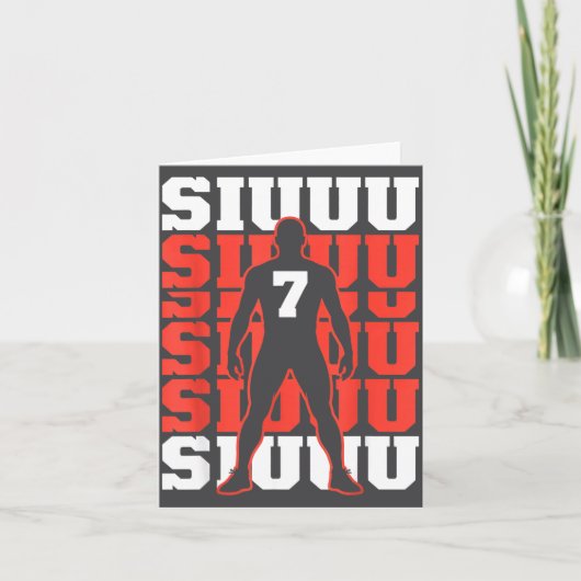 Hilarious s Soccer Fan Lovers Siuuuu Soccer Player Kaart (Voorkant)