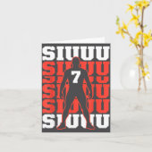 Hilarious s Soccer Fan Lovers Siuuuu Soccer Player Kaart (Gele Bloem)