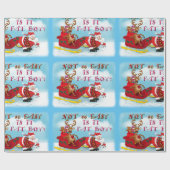 Hilarious Santa Cartoon cadeaurap. Cadeaupapier (Vlak)