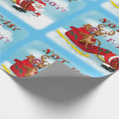 Hilarious Santa Cartoon cadeaurap. Cadeaupapier (Hoek)