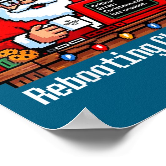 Hilarious Santa s Support Tech Rebooting IT Comput Poster (Hoek)