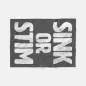 Hilarious Sink Stim Neurodivergent Normalize Autis Fleece Deken (Voorkant (Horizontaal))