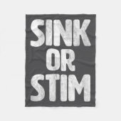 Hilarious Sink Stim Neurodivergent Normalize Autis Fleece Deken (Voorkant)